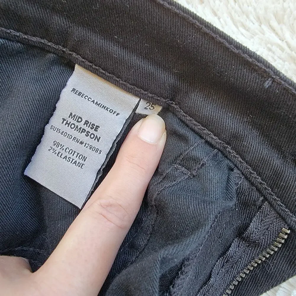Rebecca Minkoff Black Midrise Thompson Skinny Jeans